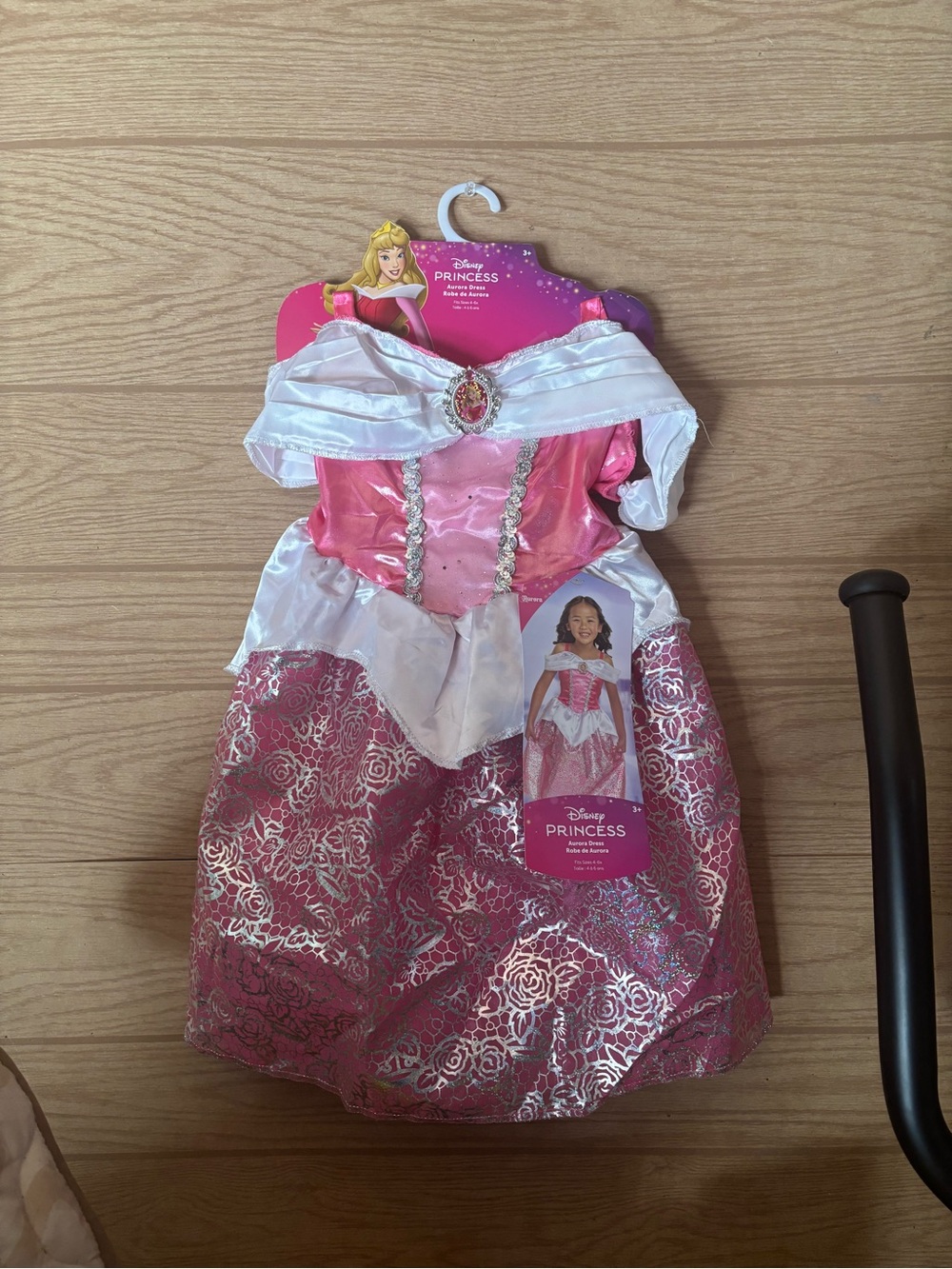 Disney Pink and White Princess Aurora Costume Dress for Kids